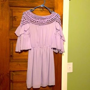 Size small cinch waist lavender dress